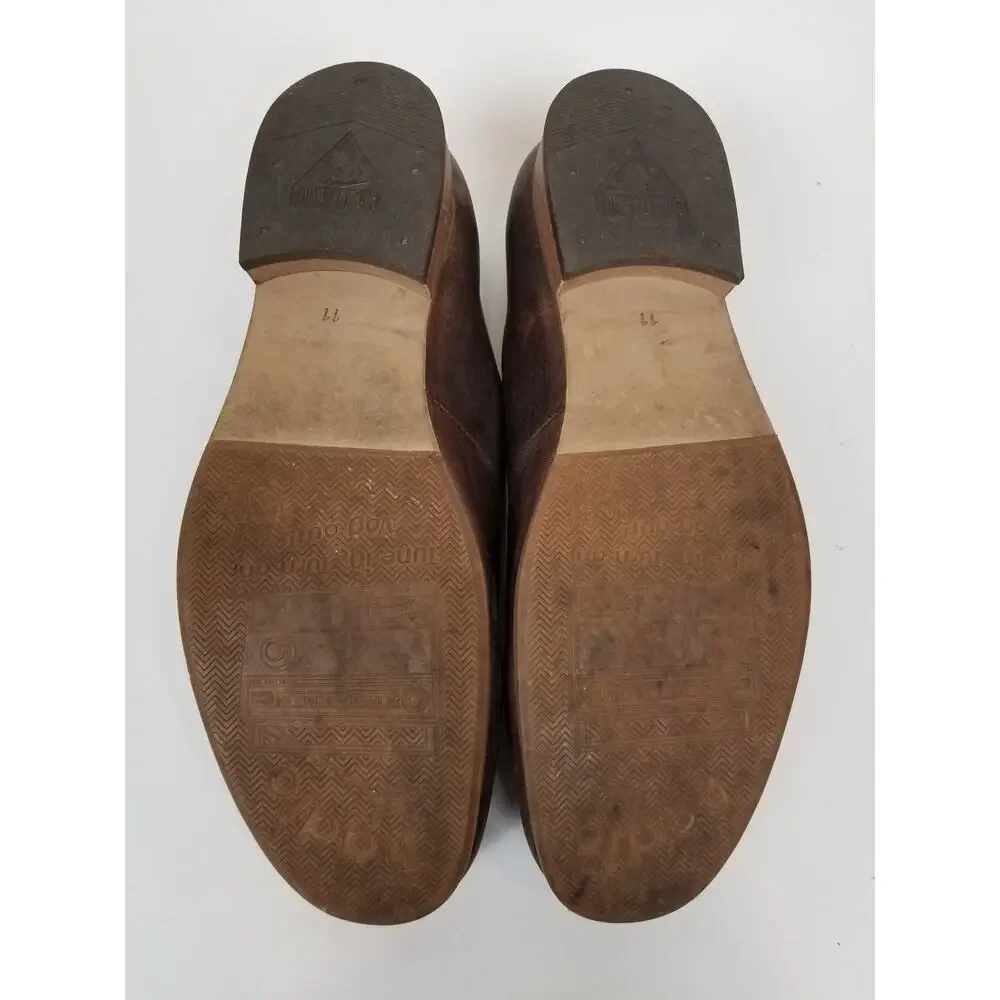 John Fluevog Mens Radio BLT Slip On Shoes Brown Leather Size 11